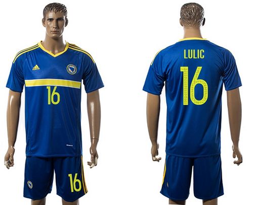 Bosnia Herzegovina #16 Lulic Home Soccer Country Jersey - Click Image to Close